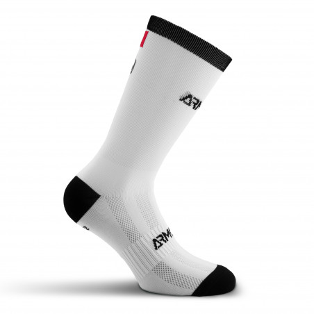 CHAUSSETTES CYCLISME ARMOS TALISMAN BLANC - MI-HAUTES