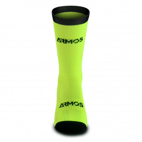 CHAUSSETTES CYCLISME ARMOS TALISMAN JAUNE FLUO - MI-HAUTES