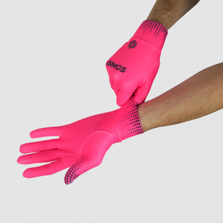 GANTS RUNNING HIVER ARMOS ROSE FLUO