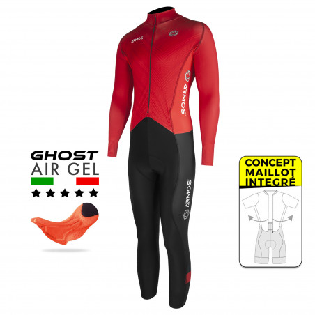 COMBINAISON CYCLISME THERMIQUE HIVER PERFO ARMOS LEGEND ROUGE