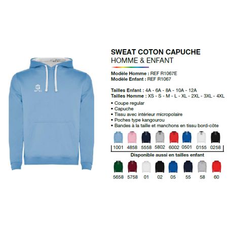 SWEAT COTON CAPUCHE - R1067