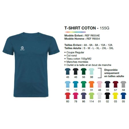 T-SHIRT COTON 155g Homme - R6554