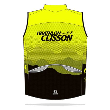 GILET FLUO PRIMO Coupe Vent Compact - BU200 - CLISSON TRIATHLON